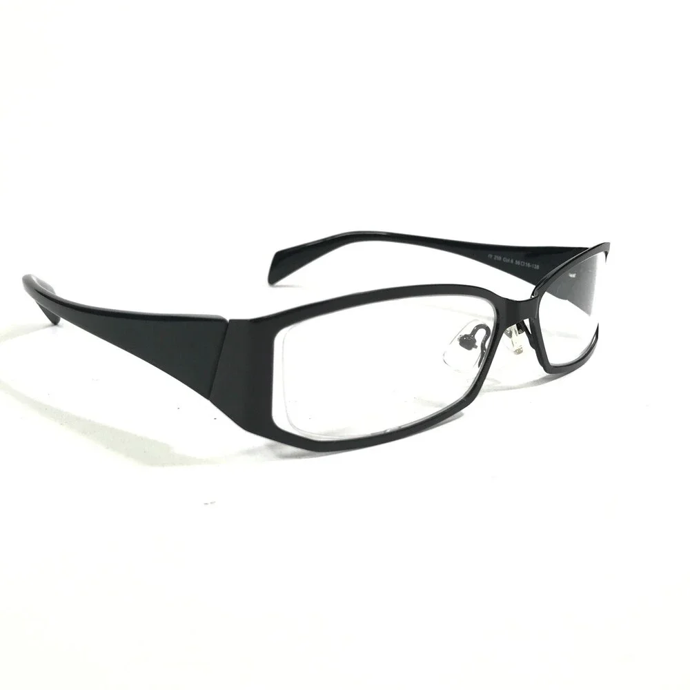 Iyoko-Inyake Eyeglasses Frames IY258 Col.6 Black Rectangular Semi Rim 56-16-138